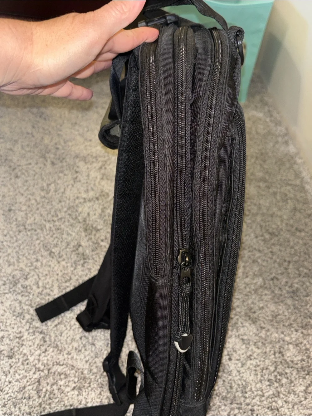 Eddie Bauer Black and Olive Men’s Laptop Backpack